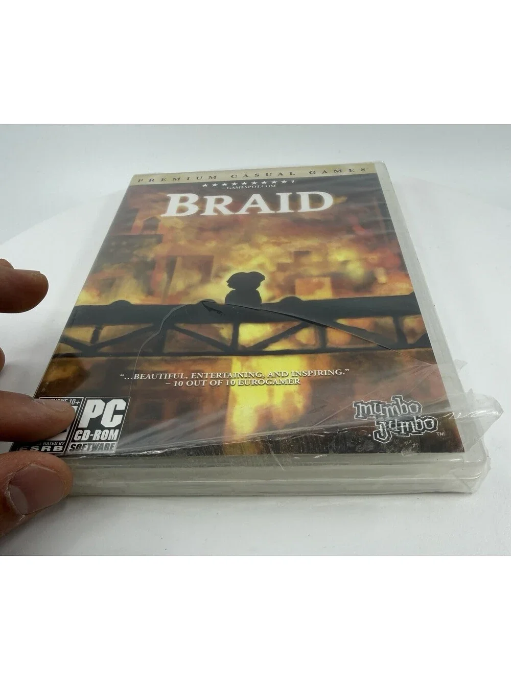 BRAID PC Game CD-ROM Windows Puzzle Platformer Mind-Bending Indie Computer Retro